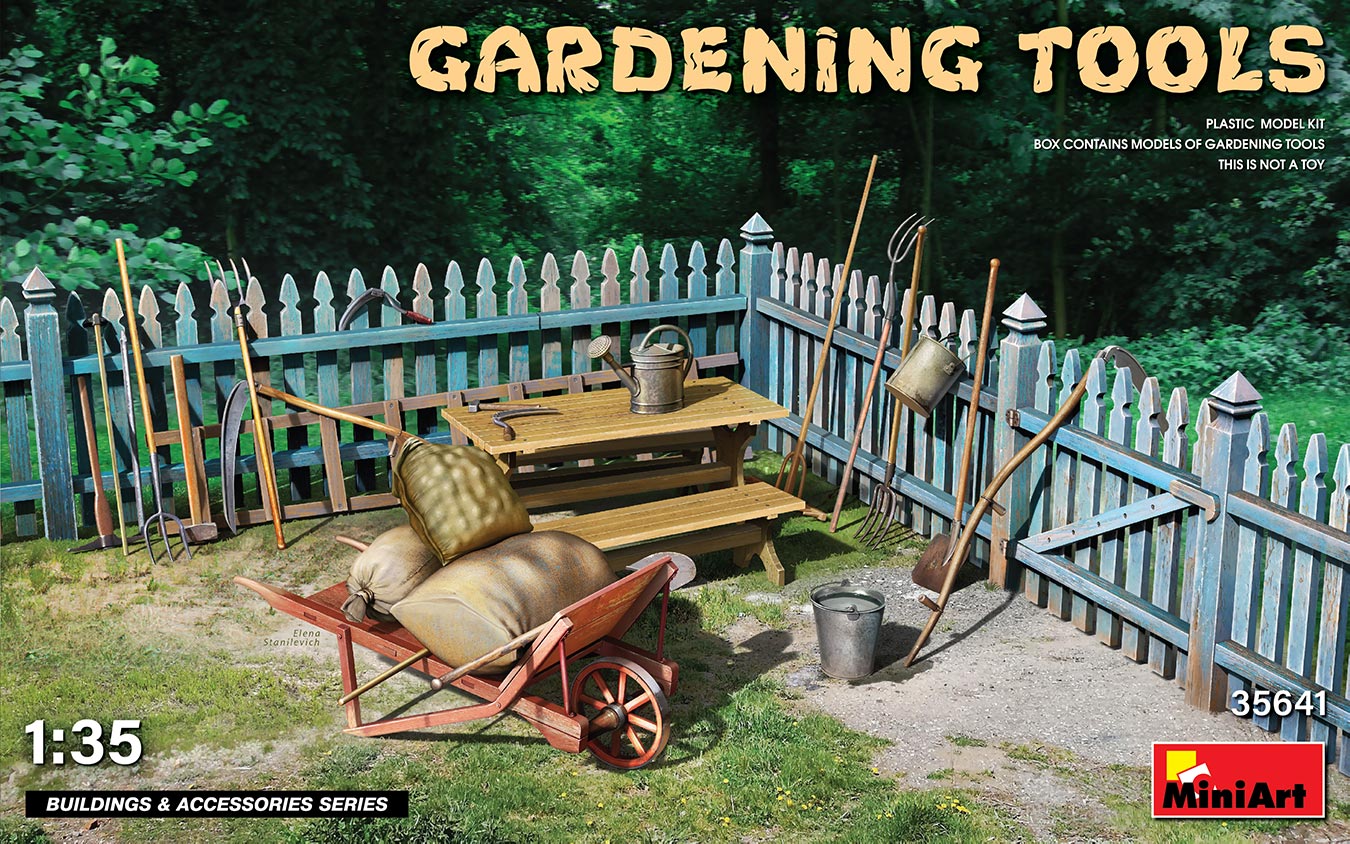 โมเดลอุปกรณ์ทำสวน สงครามโลกครั้งที่ 2 MiniArt ขนาด 1/35 MI35641 GARDENING TOOLS