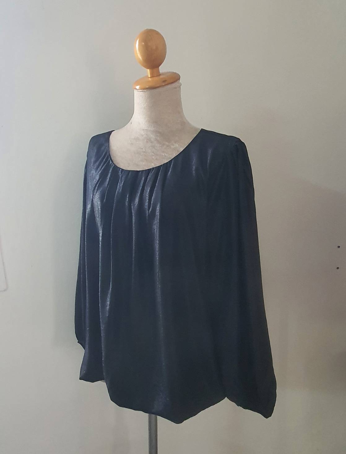 FF06461 เสื้อผ้ามือสอง สีดำ ชีฟอง PROLOGUE อก 48 นิ้ว