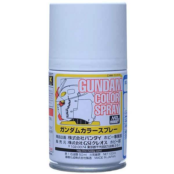 สีสเปรย์กันดั้ม Mr.Hobby Gundam Color Spray SG01 MS White (Semi-Gloss)