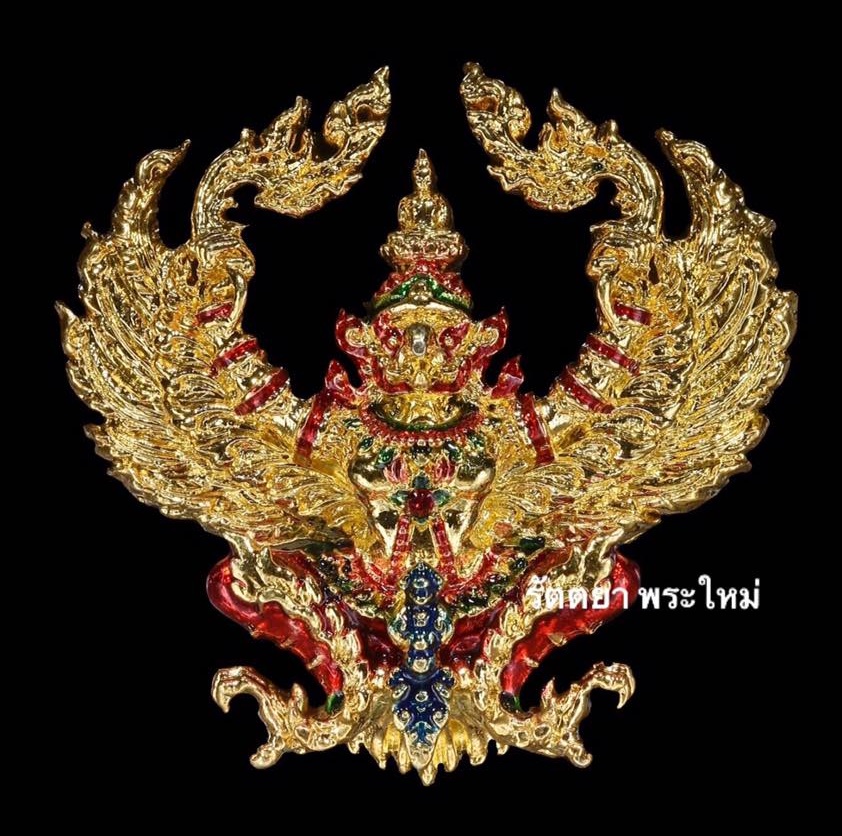 พญาครุฑ เสาร์๕ จอมราชันย์ หลวงพ่อนพวรรณ วัดเสนานิมิต อยุธยา เนื้อทิพย์เทวาลงยาสี