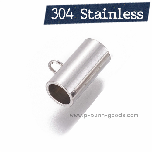 ตัวแขวนจี้ สแตนเลส 10x8 มม. ทรงกระบอก (304 Stainless Steel)