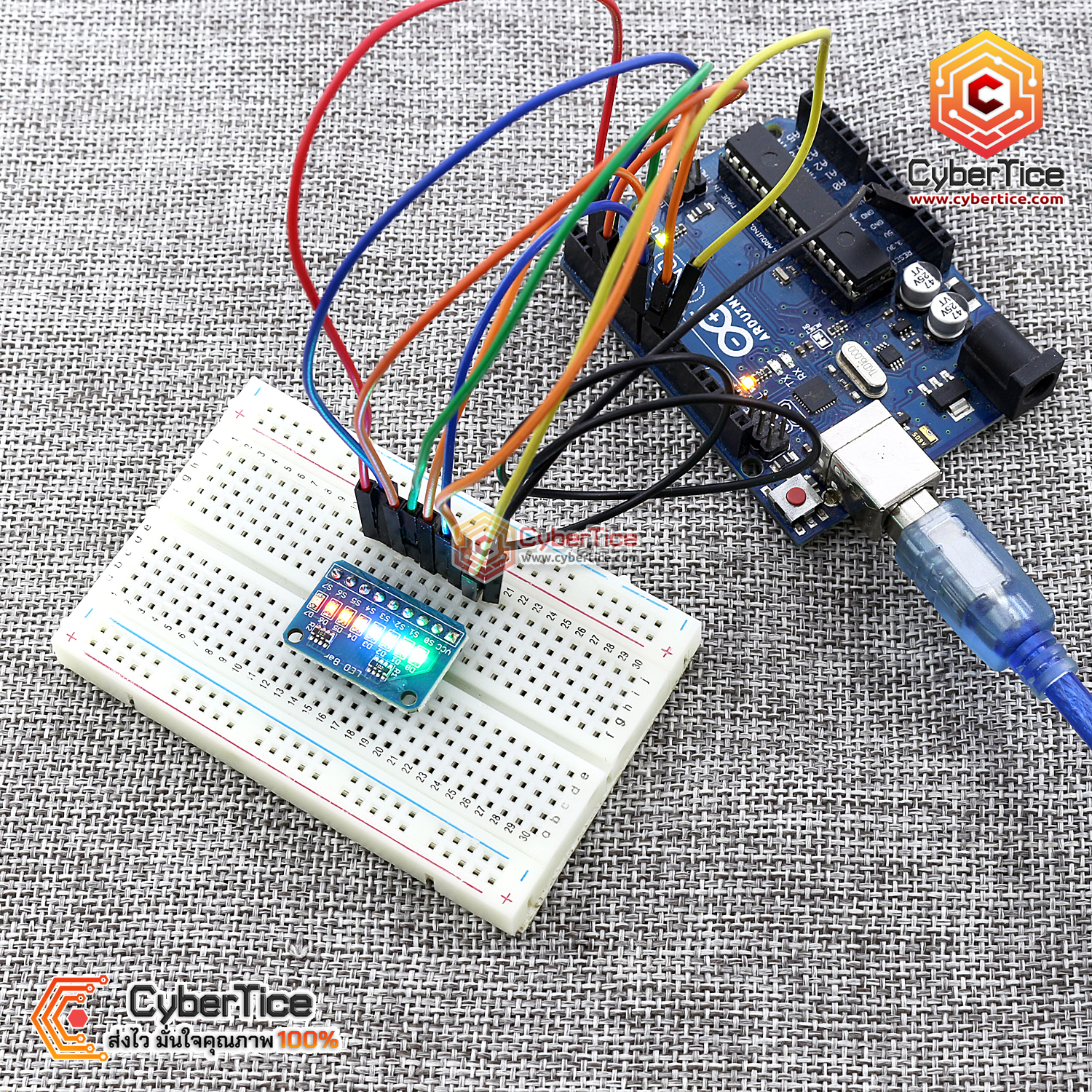 สอนใช้งาน Arduino 8 LED 8 Bar Marquee LED Display Module 4 สี - ขาย ...