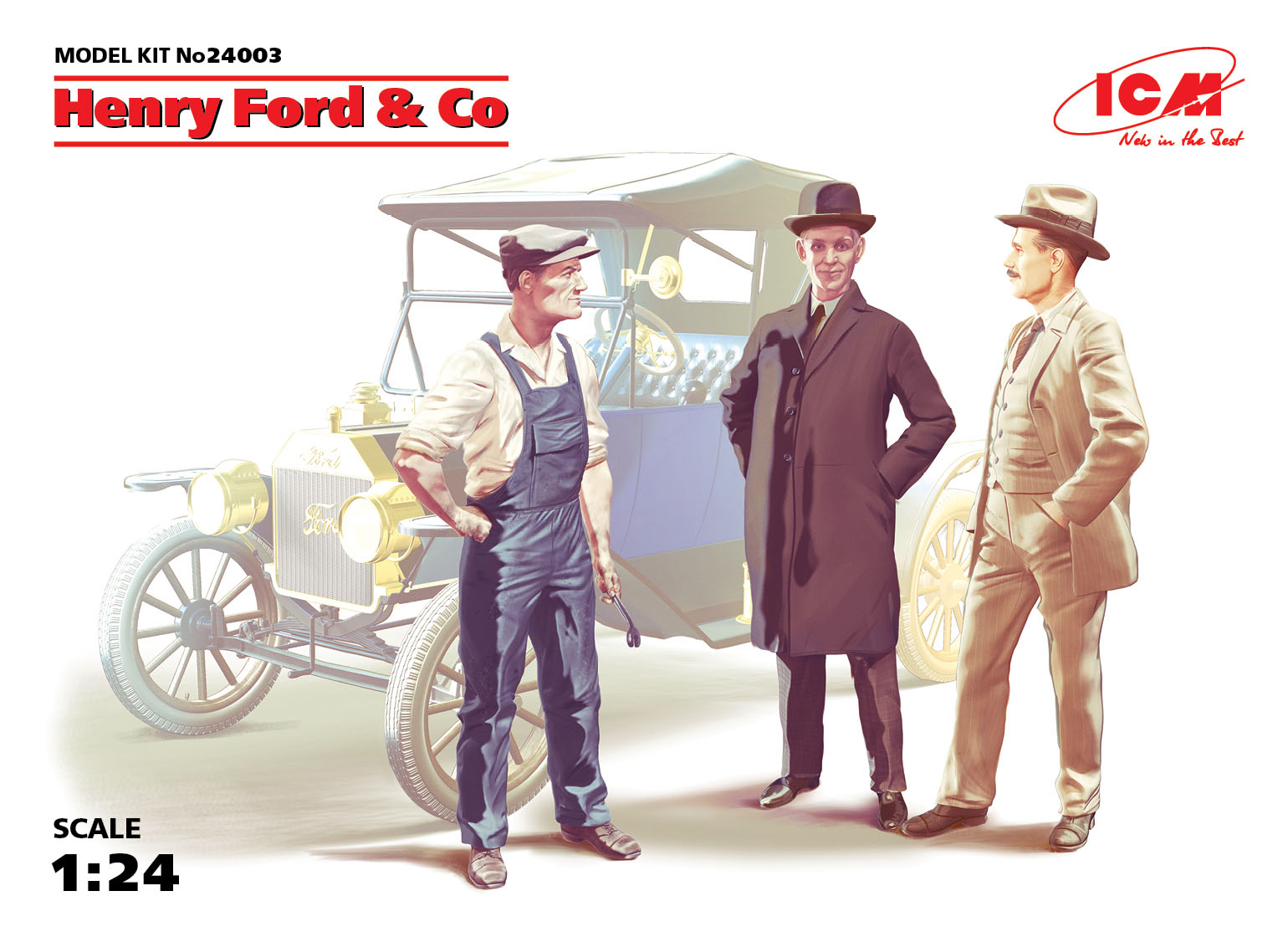 โมเดลฟิกเกอร์ ICM ขนาด 1/24 ICM24003 Henry Ford&Co (3 figures)