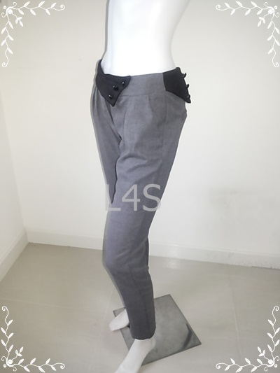 FF01368 กางเกงผ้า มือสอง สีเทา PENA WOMAN เอว 28 นิ้ว