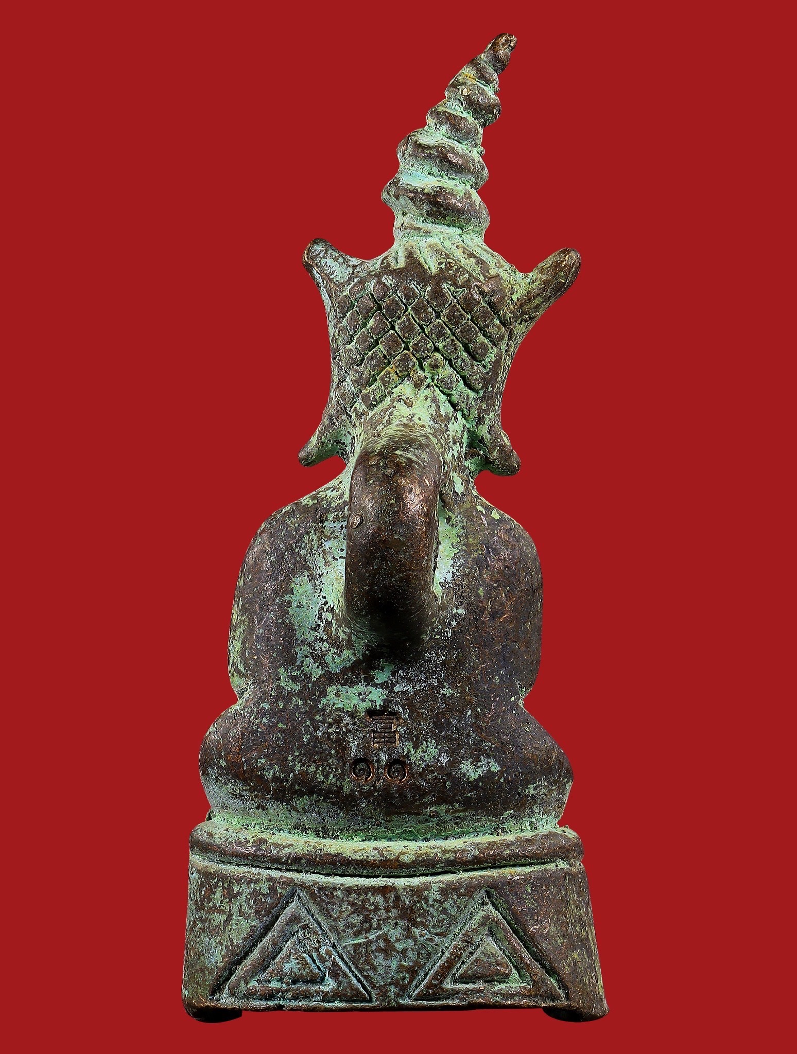 พญางั่งมหามนตราจันทร์เสี้ยว (เนื้อกำไลสำริด) Supreme Mantra Crescent Moon Ngang. (ancient bronze bracelet material) SKU-04044