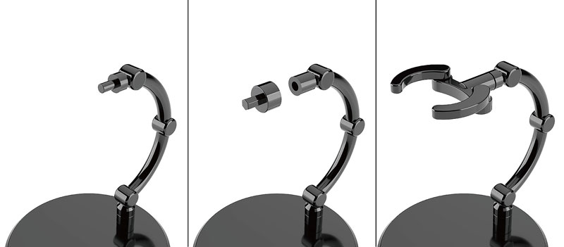 The Simple Stand mini x 4 BLACK (for Small Figures & Chibi Figures)(Pre-order)