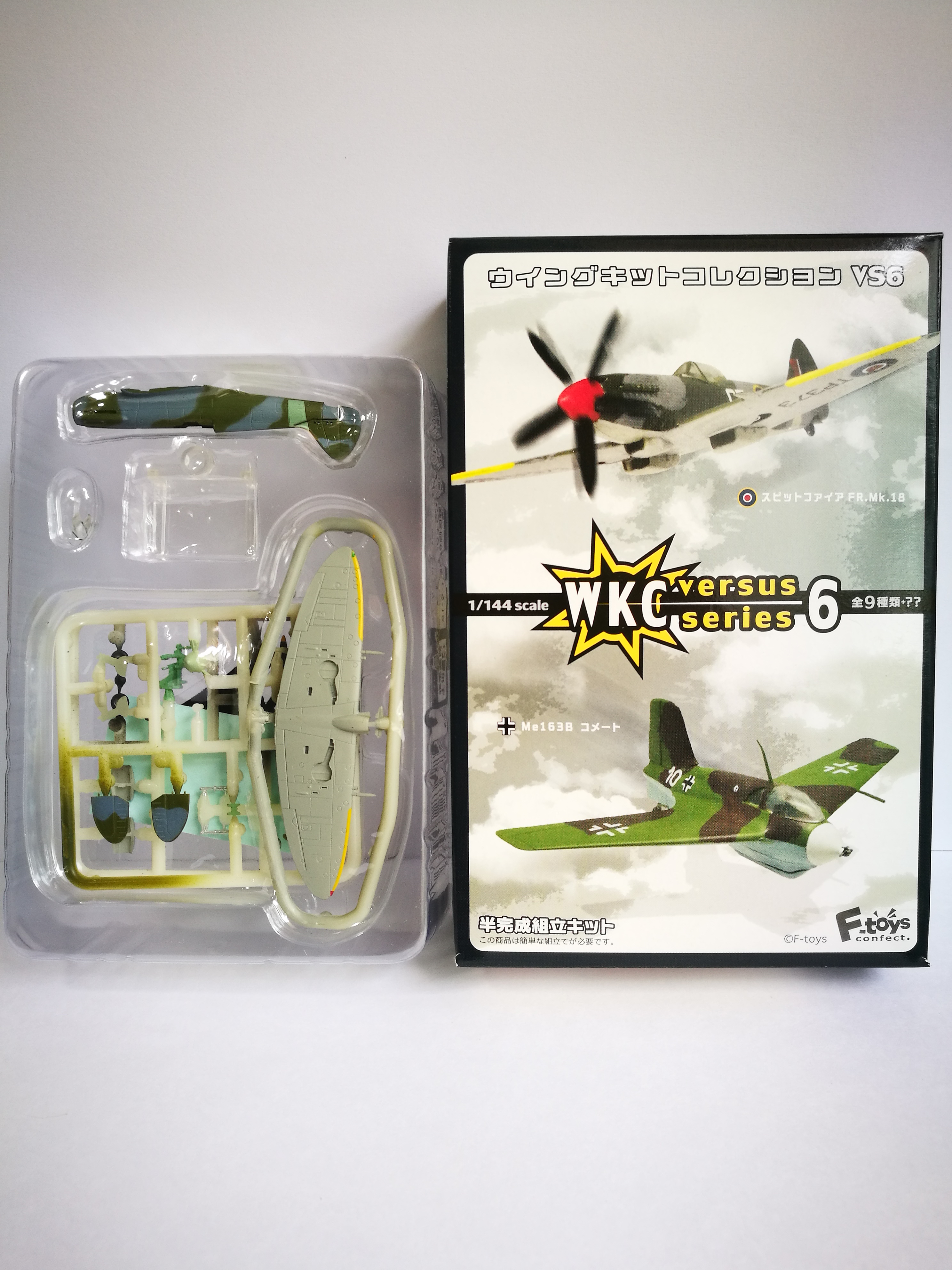 โมเดลเครื่องบินจำลอง ยี่ห้อเอฟทอย ขนาด 1/144 ชุด F-toys Wing Kit Collection VS6 #1-A