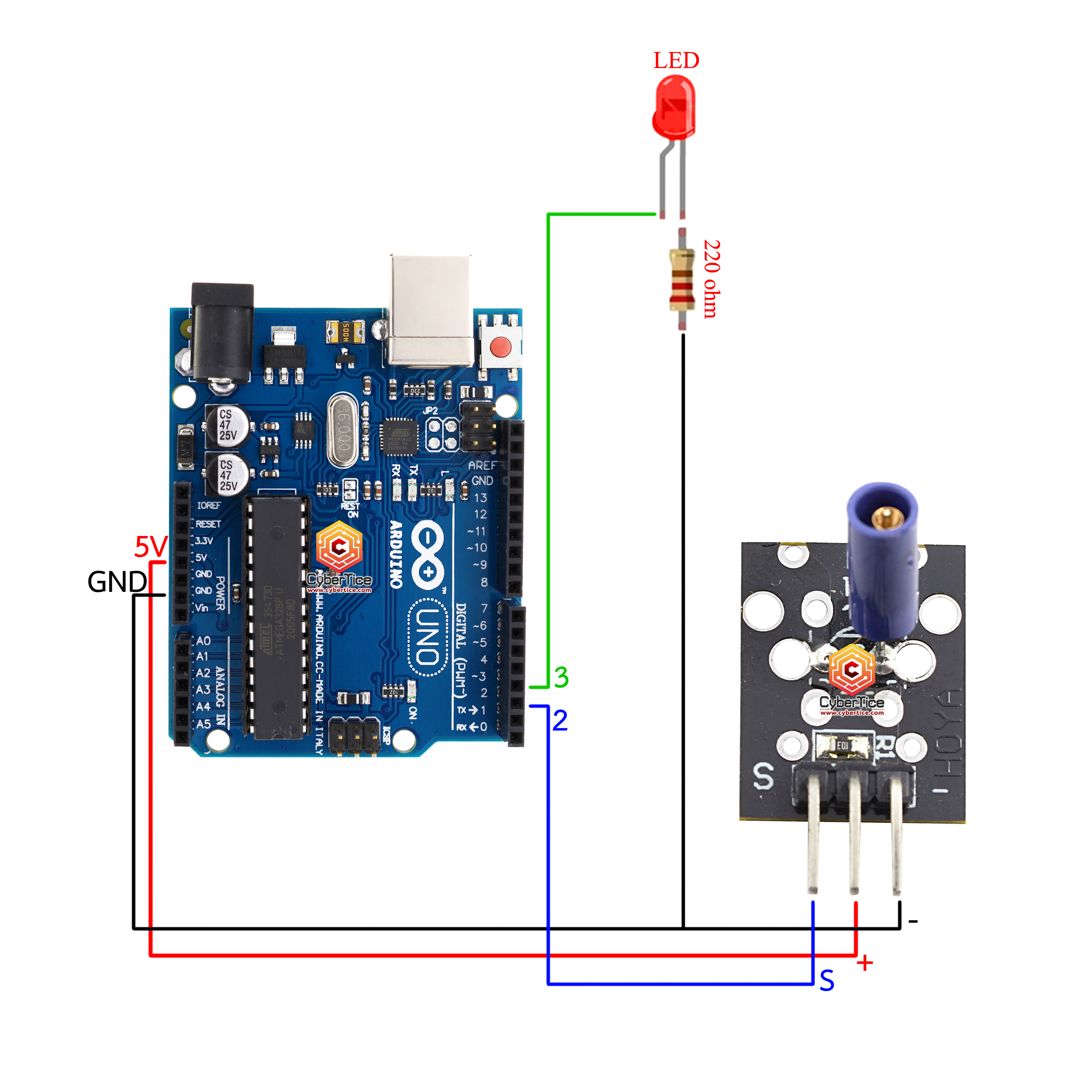 Tk Arduino สอนใช้งาน Arduino เซ็นเซอร์ตรวจจับการสั่นสะเทือน Vibration Switch ...