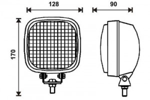 ไฟถอย KOMATSU (H3) 631 ลำแสงกระจายกว้าง 12V, 24V