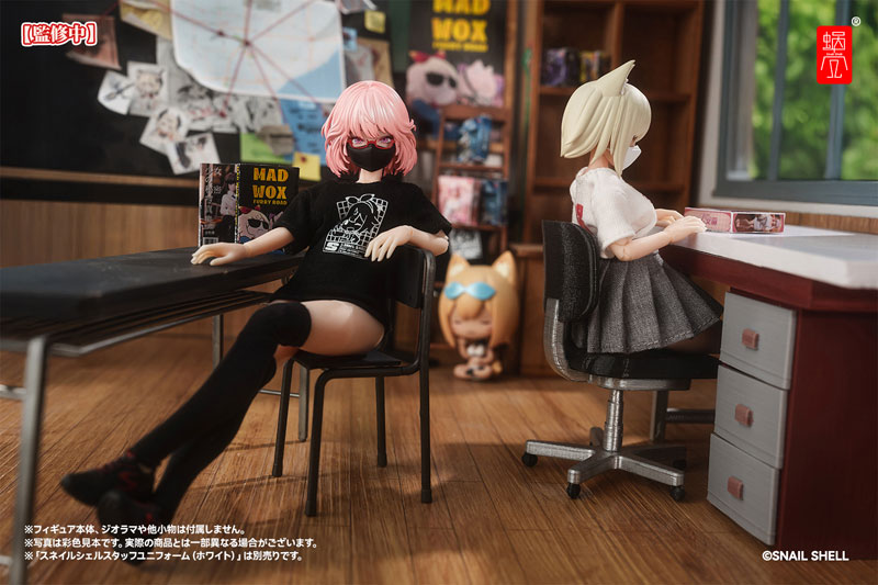 Snail Shell Staff Uniform (Black) Doll Outfit Set Complete Model Optional Part (DOLL ACCESSORY)(Pre-order)