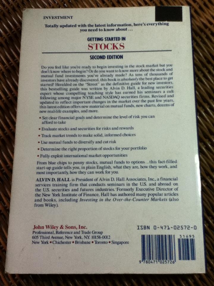 GETTING STARTED IN STOCKS/ Alvin D. Hall