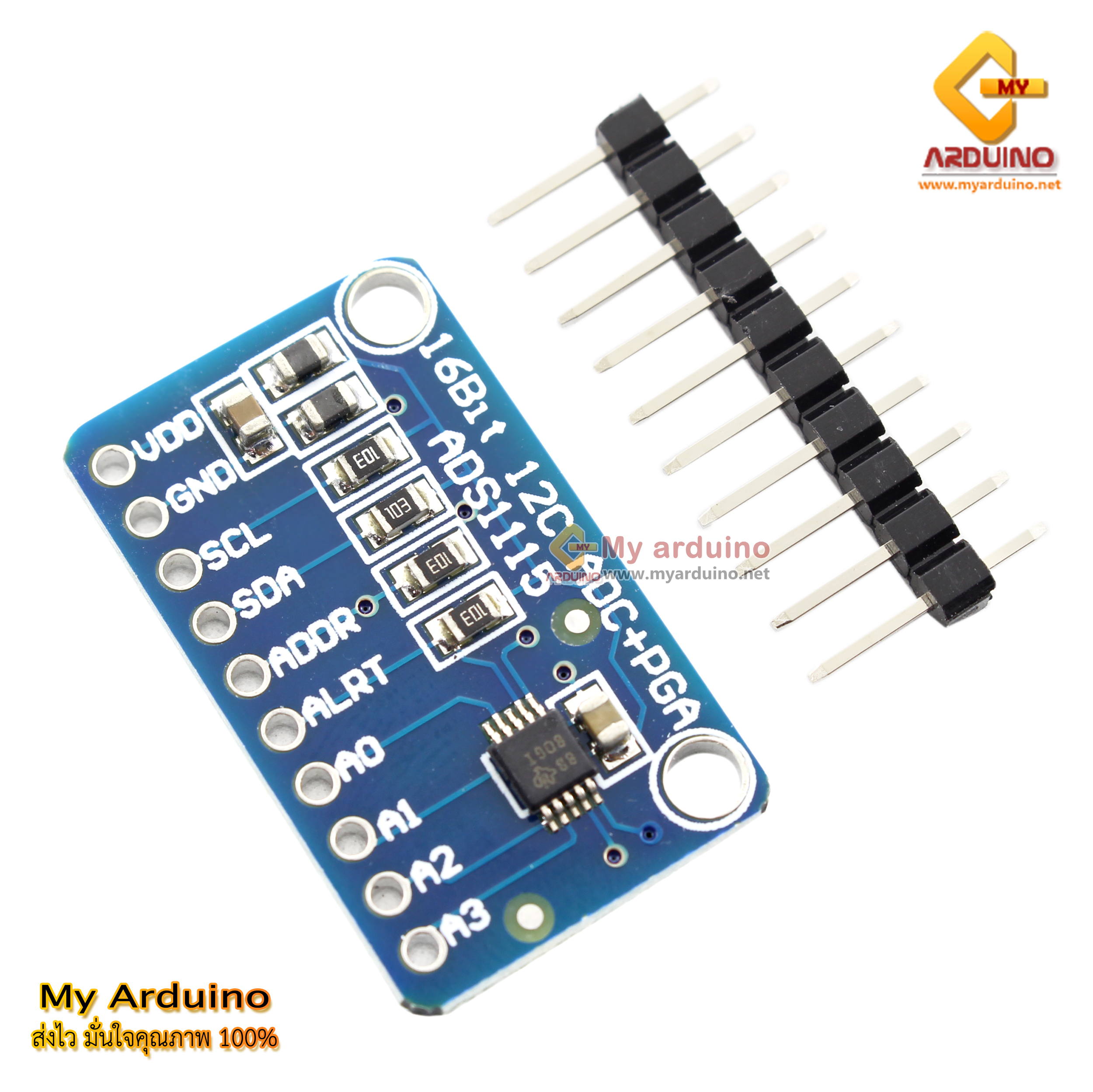 ADS1115 16-Bit ADC Module – 4 Channel Programmable Gain Amplifier For Arduino DIY Projects