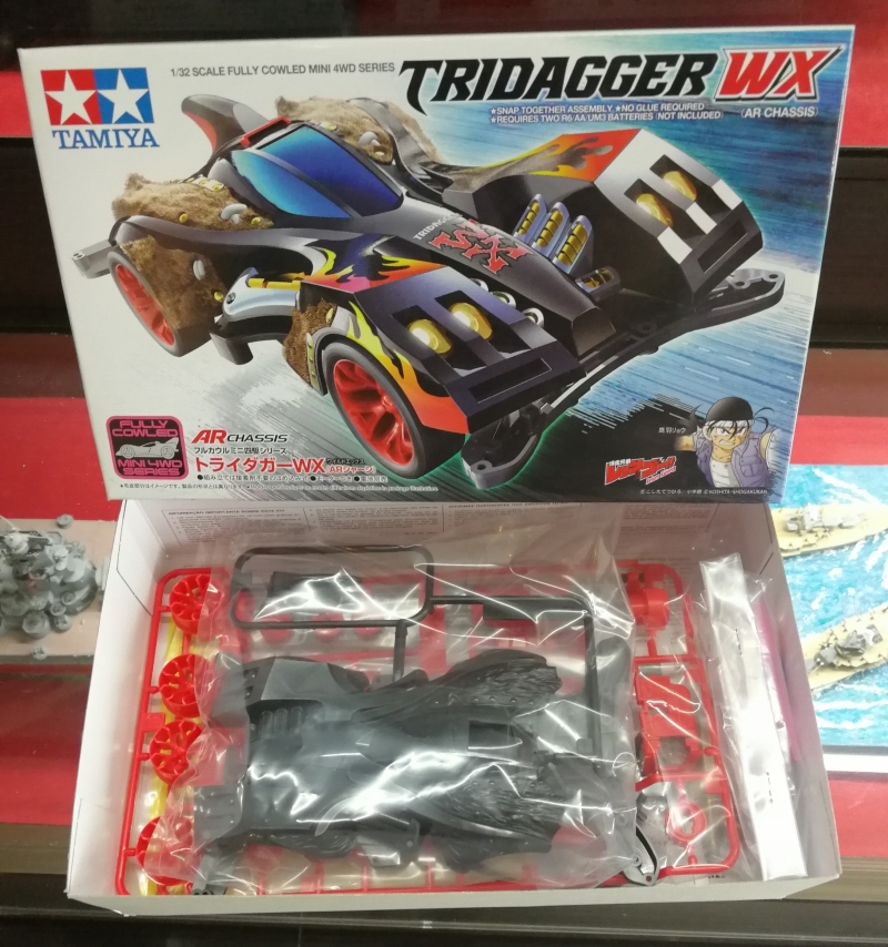รถมินิ 4WD ทามิย่า ขนาด 1/32 Tamiya Mini 4WD TA19449 Fully Cowled Mini4WD Tridagger WX (AR Chassis)