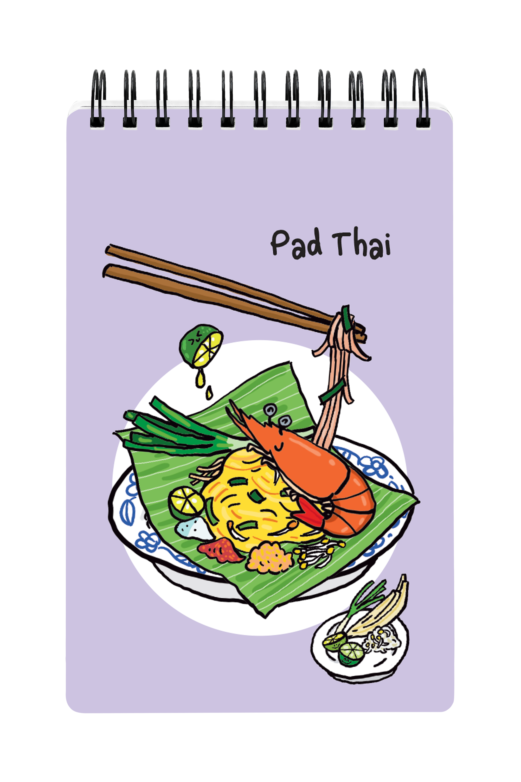 สมุด Mini Pop-Up Pursenote สันห่วง I love Thailand - ผัดไทย