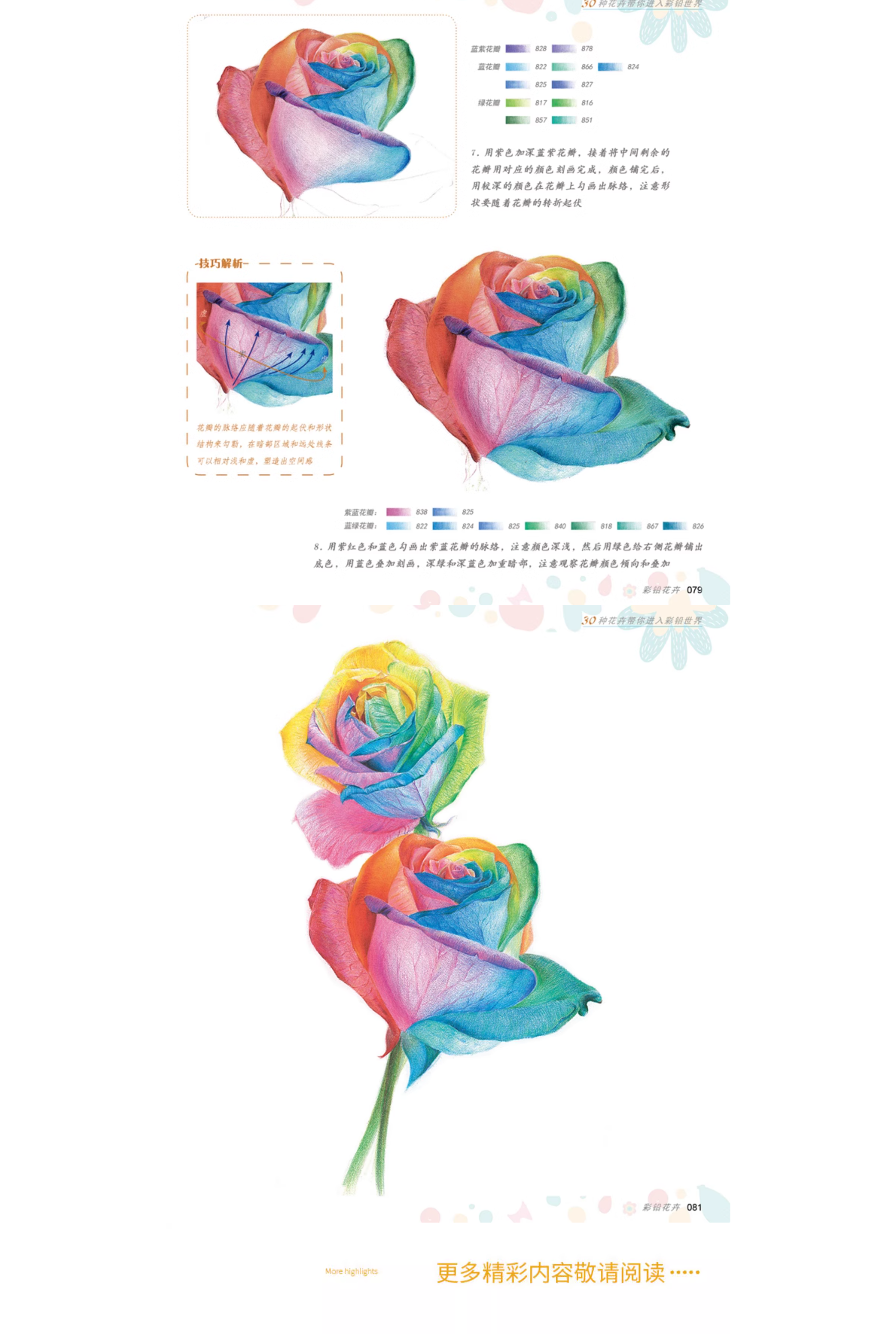 (Pre-order) หนังสือสอนระบายสีไม้ภาพดอกไม้