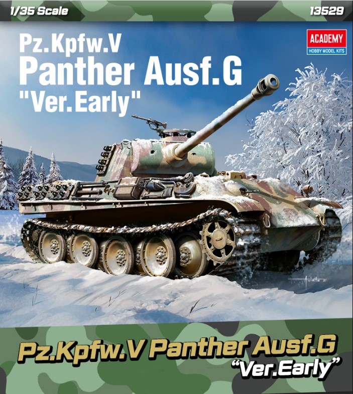โมเดลรถถัง Academy Model 1/35 AC13529 PZ.KPFW.V PANTHER AUSF.G "EARLY PRODUCTION"