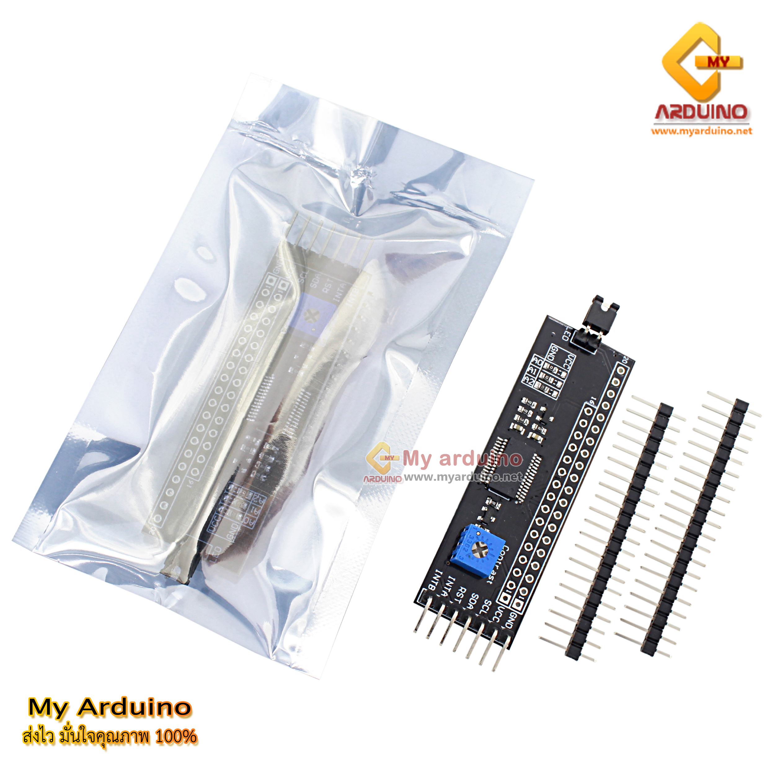 โมดูล I2C MCP23017 สำหรับต่อจอ LCD 1602 2004 12864 แปลงให้เป็นแบบ I2C ...