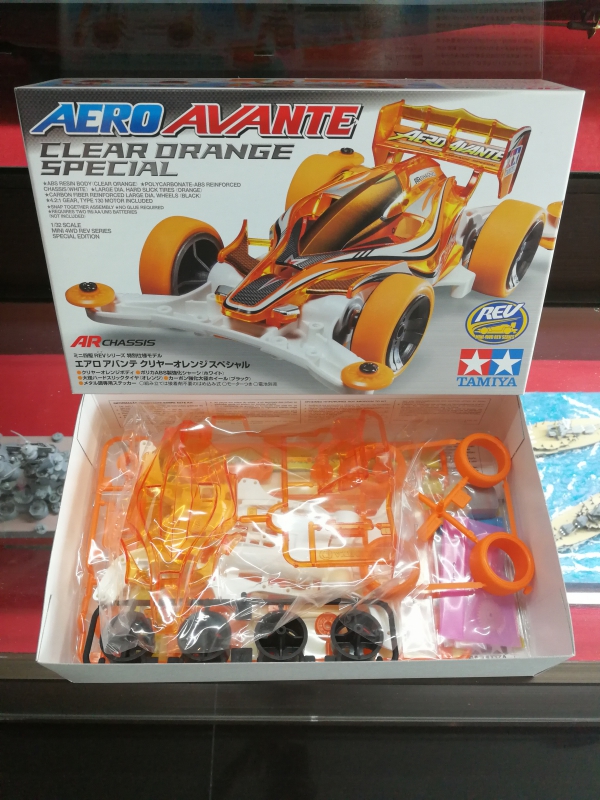 รถมินิ 4WD ทามิย่า ขนาด 1/32 Tamiya Mini 4WD TA95083 Mini4WD Rev Aero Avante Clear Orange Special (AR Chassis)