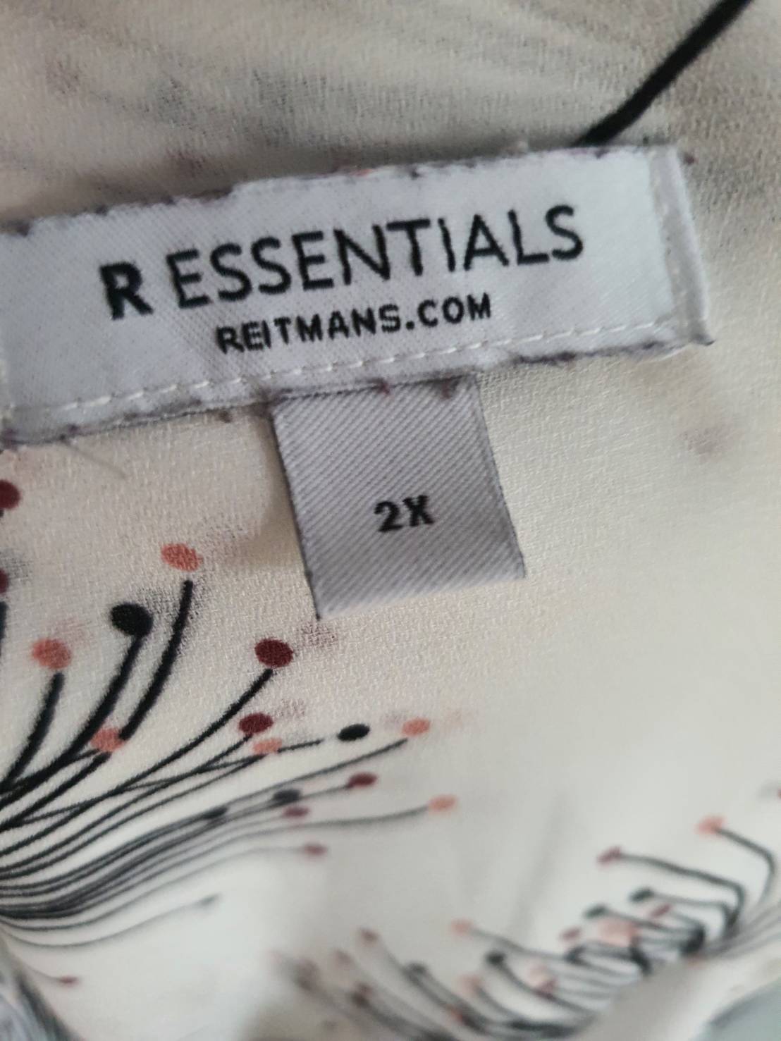 FF05669 เสื้อแฟชั่น ชีฟอง สีขาวลาย แบรนด์ RESSENTIALS