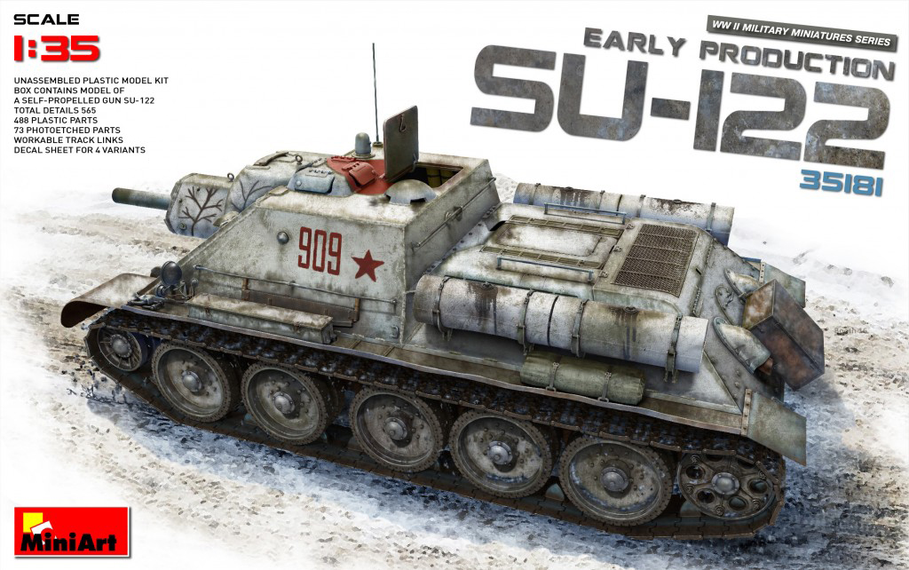 โมเดลรถถัง MiniArt ขนาด 1/35 MI35181 SU-122 Early Production