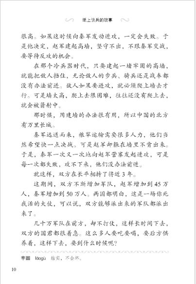 หนังสืออ่านนอกเวลาภาษาจีนระดับ 3-14 ประวัติศาสตร์จีน เรื่องราวนักยุทธศาสตร์บนกระดาษ 学汉语分级读物 第3级 历史故事 14: 纸上谈兵的故事 Graded Readers for Chinese Language Learners (Level 3) Historical Stories 14: The Story of an Armchair Strategist