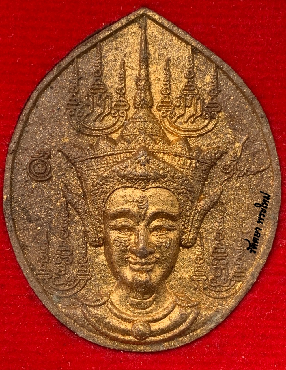 โนราห์หน้าทอง พระอาจารย์ประสูติ วัดในเตา จ.ตรัง เนื้อผงไม้ตะเคียน ตะกรุดเงิน2ดอก