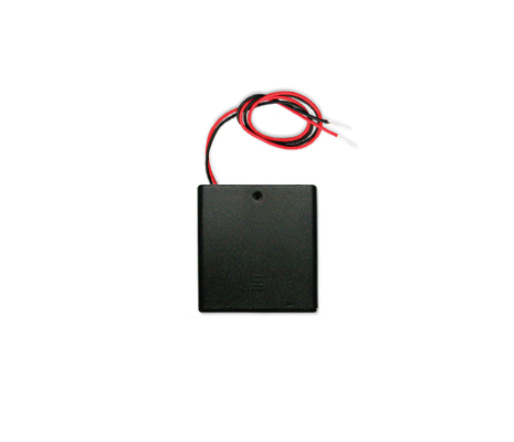 รังถ่าน AA 4 ก้อน แบบมีฝาปิด (6V)