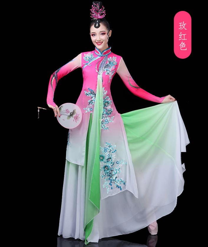 2019 ชุดฟ้อนรำจัสมินสตรีจีน 2019茉莉花古典舞演出服女飘逸 2019 Chinese Female Jasmine Classical Dance Costume