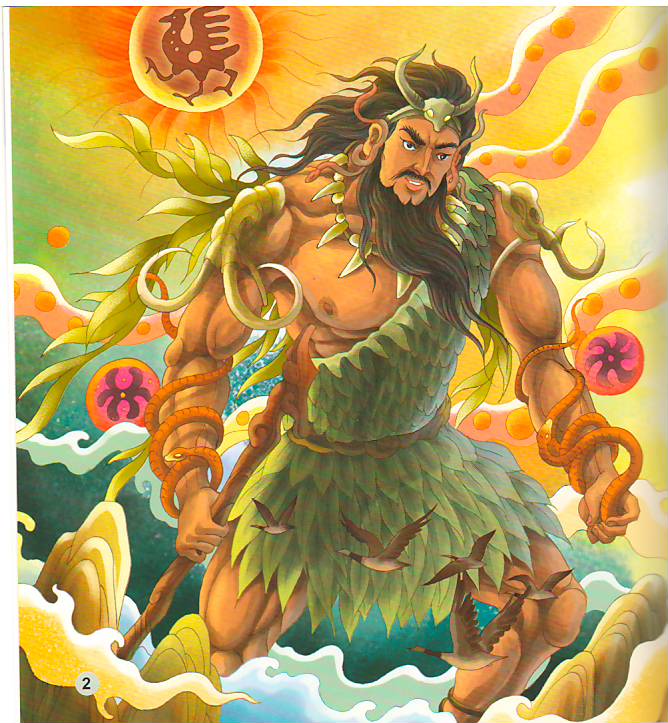 หนังสืออ่านนอกเวลาภาษาจีน นิทานตำนานเทพของจีน ตอนจอมอสูรควาฟู่ไล่ล่าสุริยะ +CD 中文小书架—汉语分级读物(准中级):神话系列 夸父追日(含1CD-ROM)The Chinese Library Series - Chinese Graded Readers (Pre-intermediate): Myths and Legends - The Giant Kuafu Chases the Sun+CD