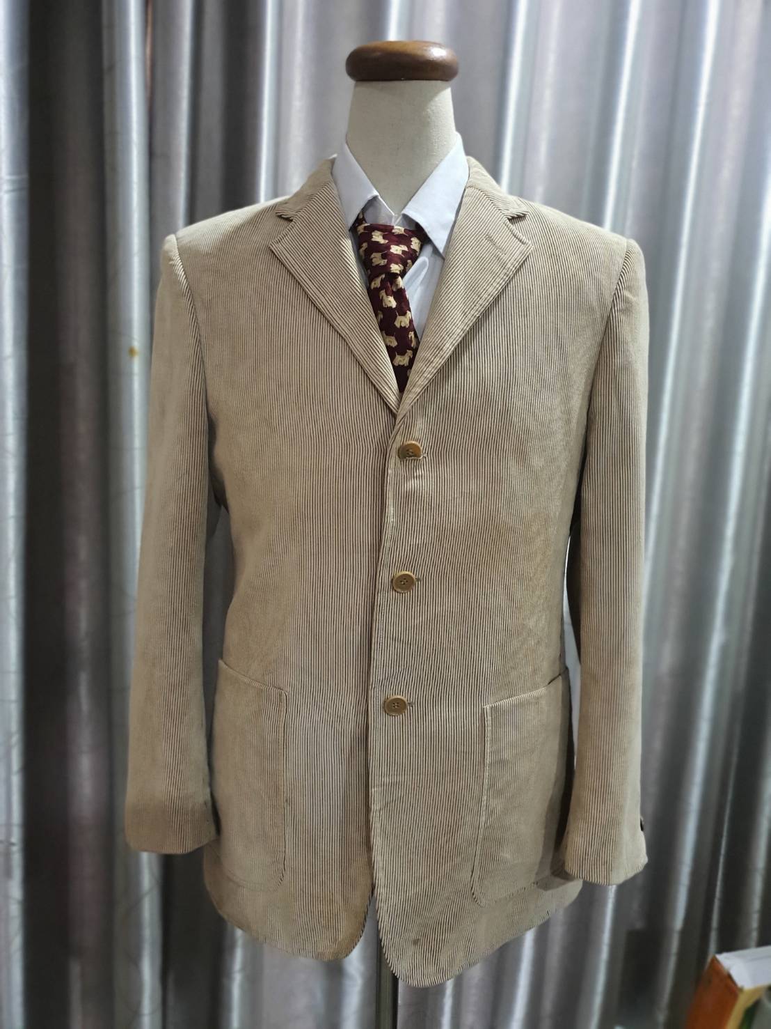 Suit0093 เสื้อคลุมลูกฟูก สีน้ำตาล Madenlma อก 40 นิ้ว