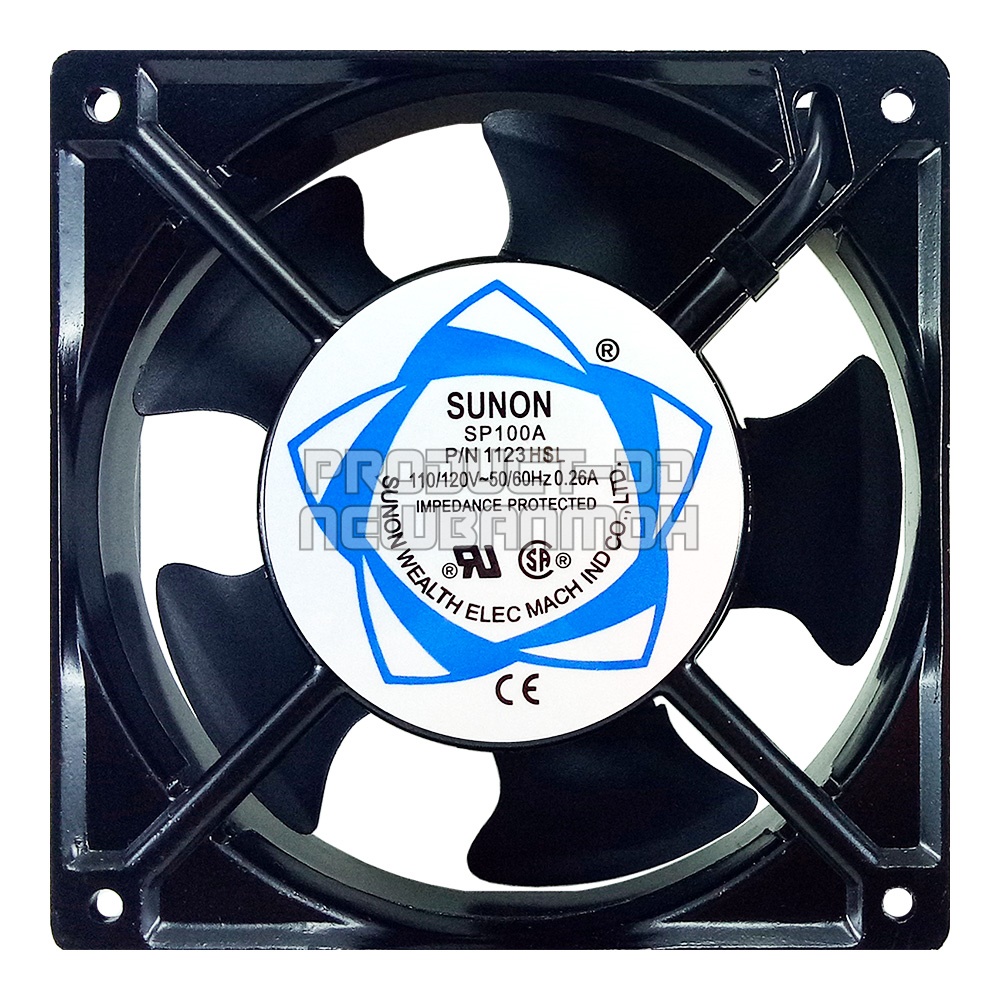 พัดลมระบายความร้อน AC 110V 12038HSL บุช Sleeve Bearing ขนาด 4.5 นิ้ว (12x12x3.8 ซม.)