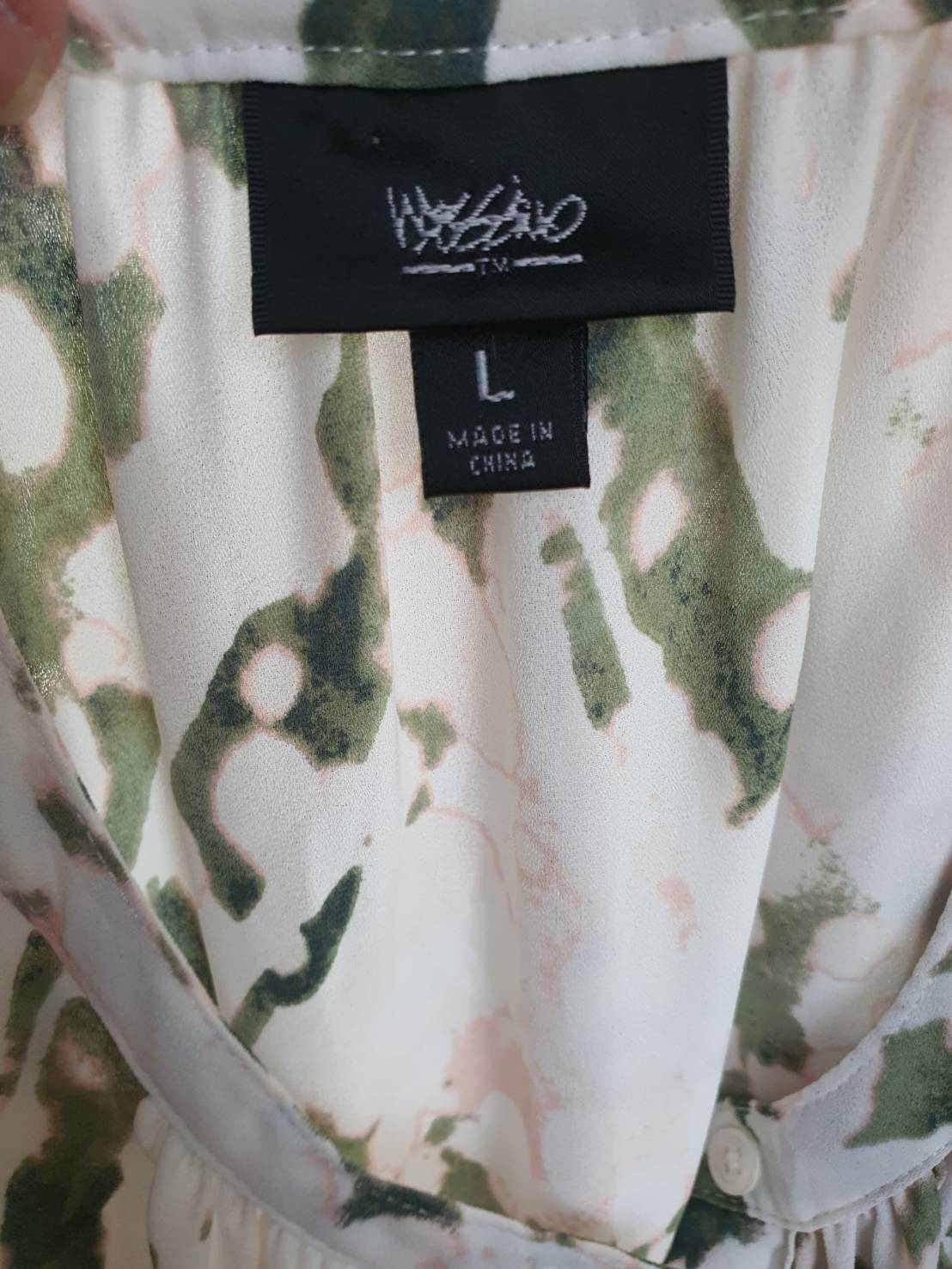 FF05149 เสื้อผ้ามือสอง ชีฟองลวดลายสวย แบรนด์ Mossimo อก free-40 นิ้ว