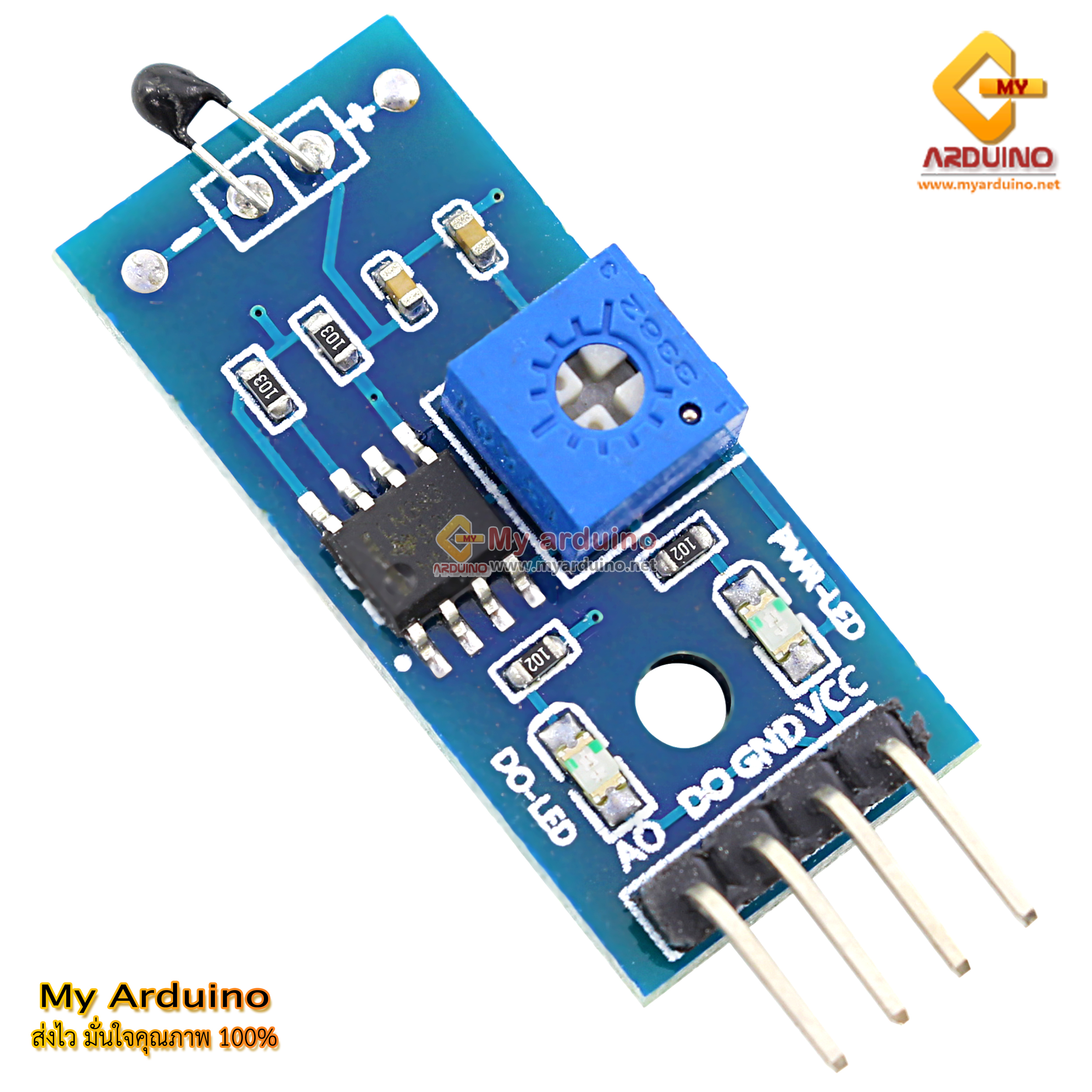 NTC Thermistor Sensor Module 4PIN เซ็นเซอร์อุณหภูมิ - ขาย Arduino ...