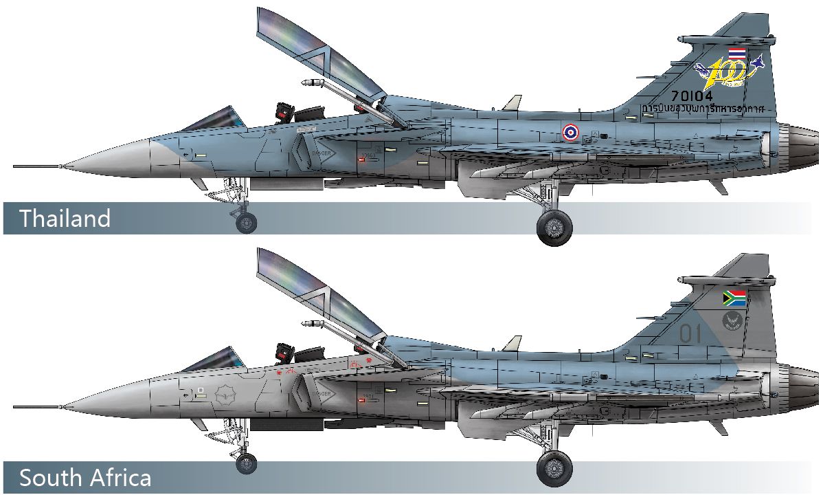 Kitty Hawk KH80118 1/48 Saab JAS-39 B/D Gripen ทำตัวไทยได้