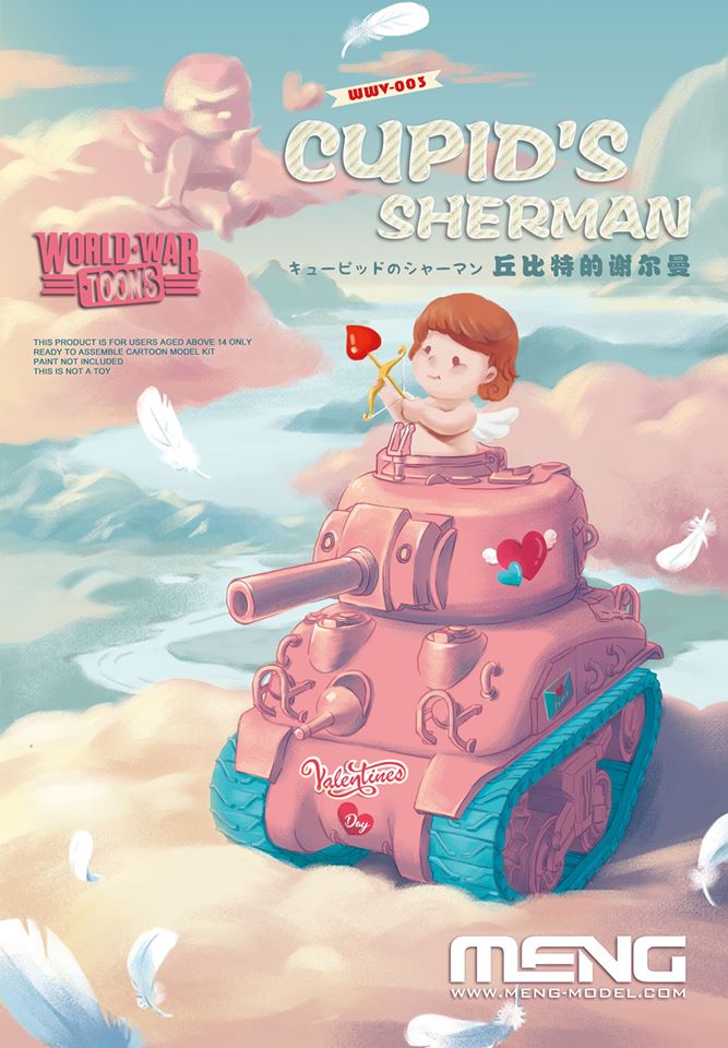 โมเดลรถถังการ์ตูน Meng Model World War Toons Cute Tank WWV-003 Cupid's Sherman