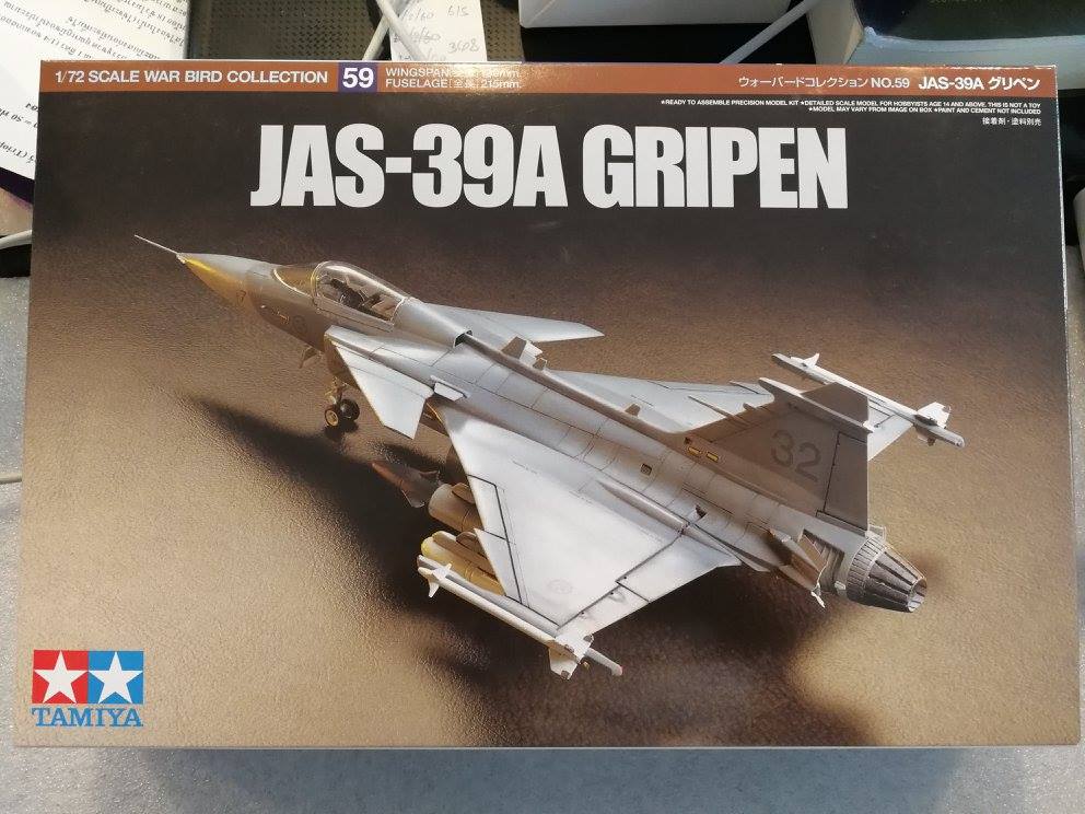 โมเดลเครื่องบิน Tamiya ขนาด 1/72 TA60759 JAS-39A Gripen (บ.ข.20 ของ ทอ.ไทย)