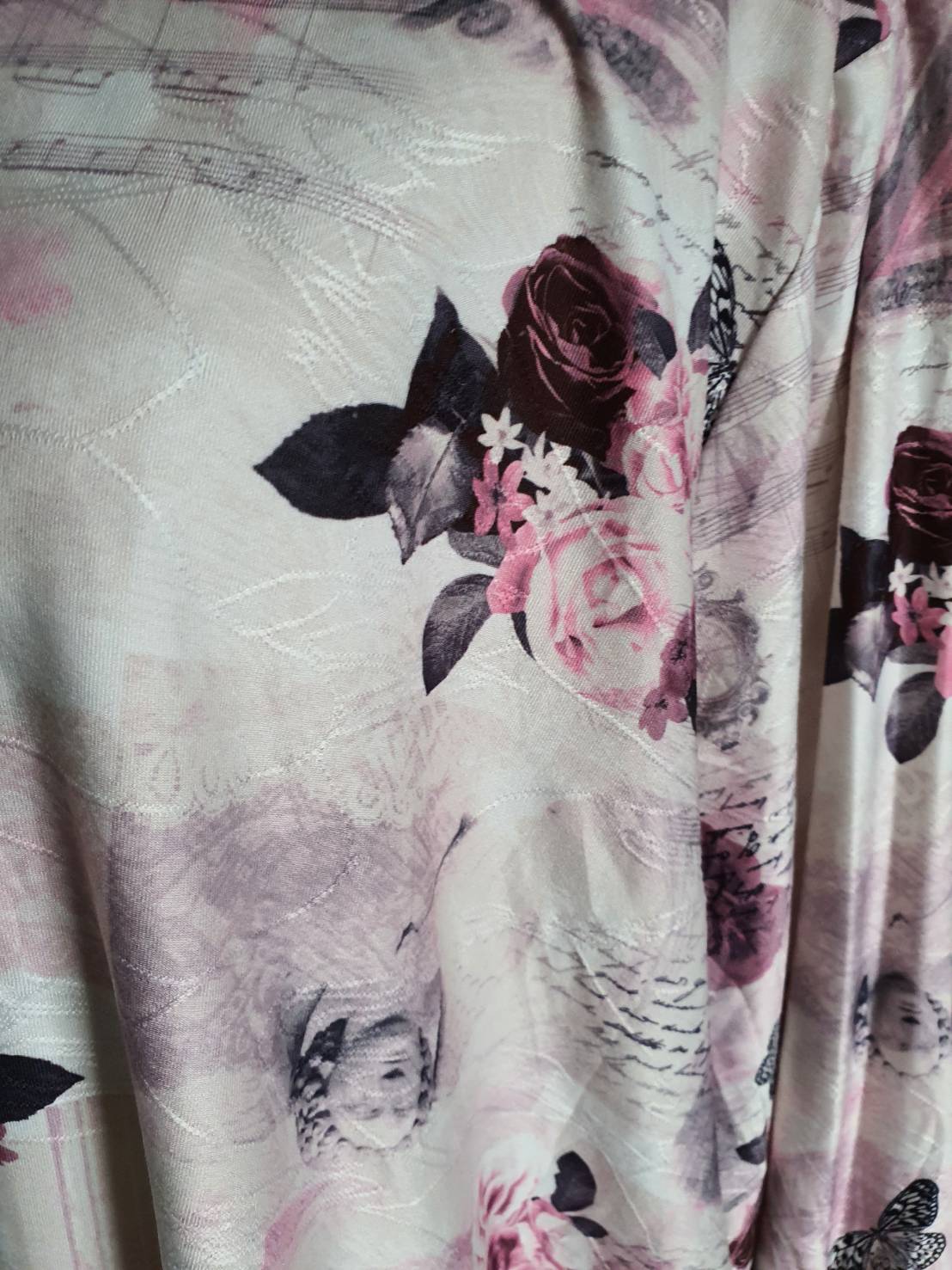 FF05379 เสื้อผ้าแฟชั่น มือสอง ลายดอกไม้ แบรนด์ GEORGE อก 50-60 นิ้ว