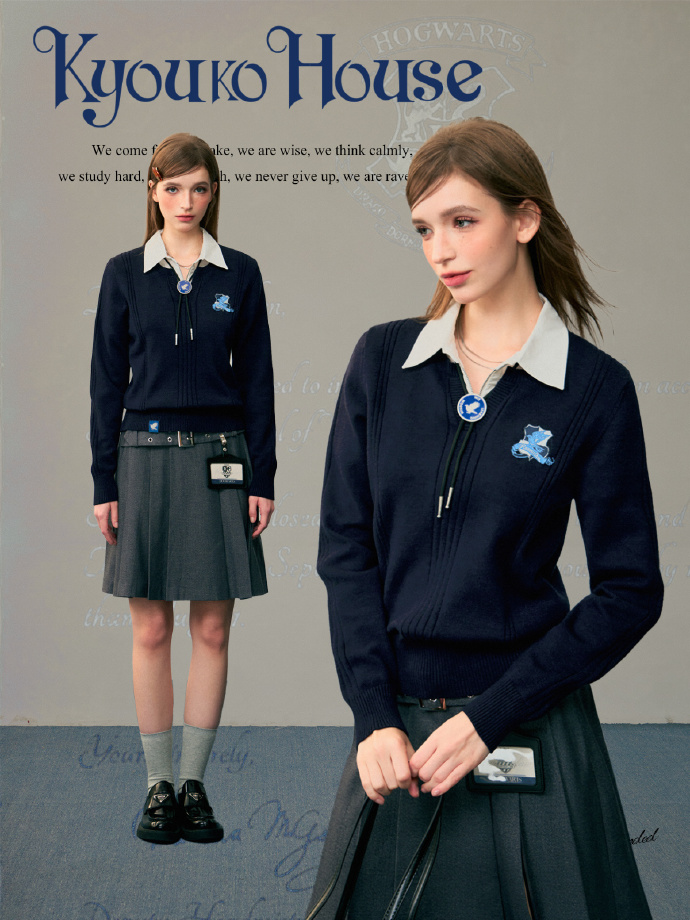 [Pre-Order] Kyouko x Harry Potter สเวตเตอร์ คอวี สีพื้น AW/2024