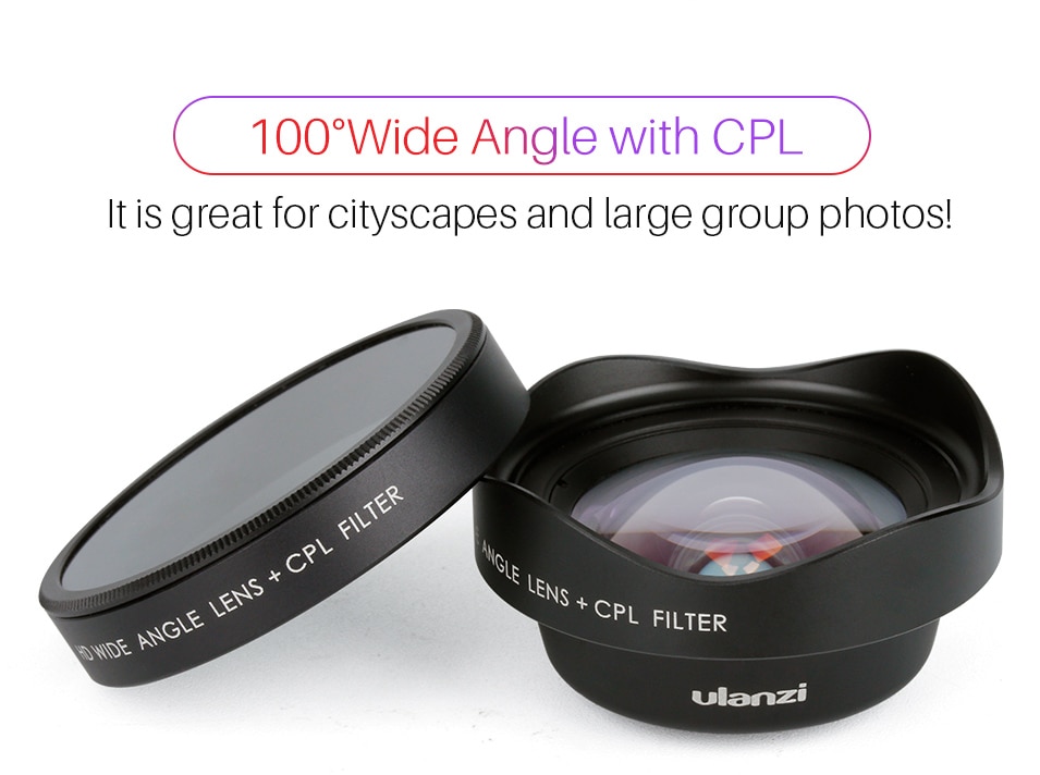 เลนส์ มือถือ ULANZI 65mm Telephoto Lens for iPhone, Smartphone HK 4D Super Wide-Angle Fishyeye Mobile Camera Lens