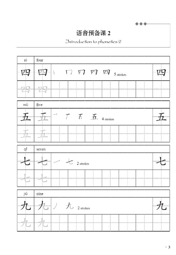 New Practical Chinese Reader: Chinese Character Workbook 1 新实用汉语课本（第3版）（英文注释）汉字练习册1