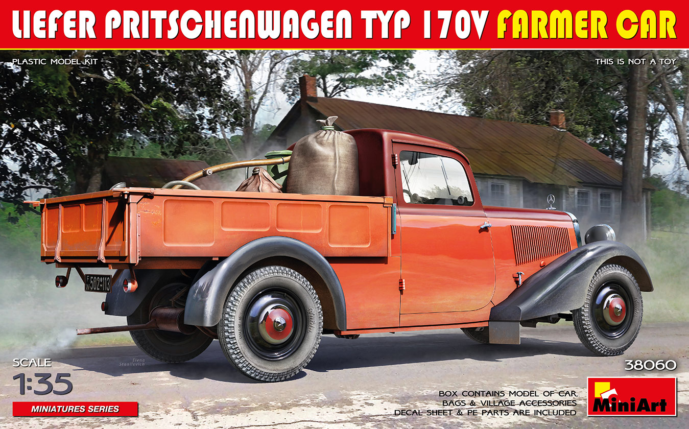 โมเดลรถเกษตรกร MiniArt ขนาด 1/35 MI38060 LIEFER PRITSCHENWAGEN TYP 170V FARMER CAR