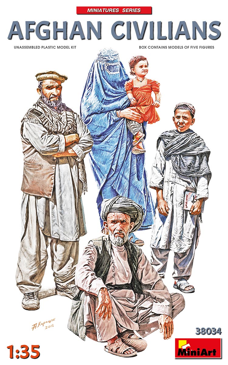 โมเดลฟิกเกอร์ MiniArt ขนาด 1/35 MI38034 Afghan Civilians