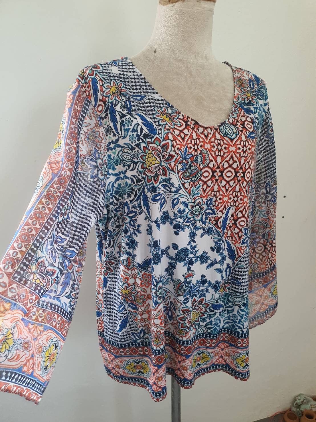 FF05455 เสื้อผ้ามือสอง ลวดลายสวย แบรนด์ Chico's