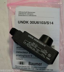 Baumer Ultrasonic Sensor UNDK 30U6103 / S14 : 100 → 1000 mm, Analogue, M12 Connector IP67