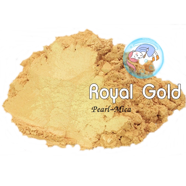 Color Gold : Royal Gold mica pearlescent pigment/ สีทองประกายมุก / สีไมก้า ผงละเอียดมีประกาย