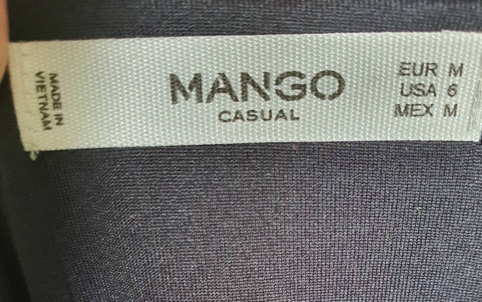 FF06566 เดรสแฟชั่น มือสอง สีน้ำเงินเข้ม MANGO อก 34 นิ้ว