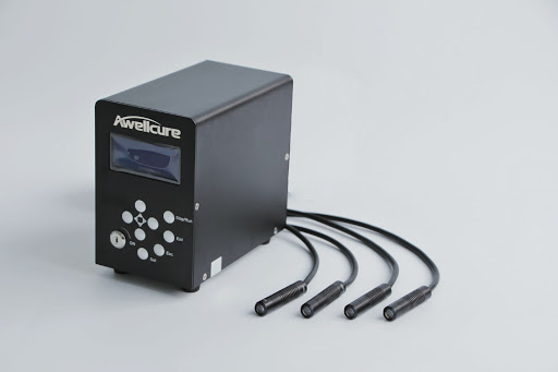 FAN COOLED, AWELLCURE, STANDARD 4 HEADS SPOT LIGHT SOURCE UV LED