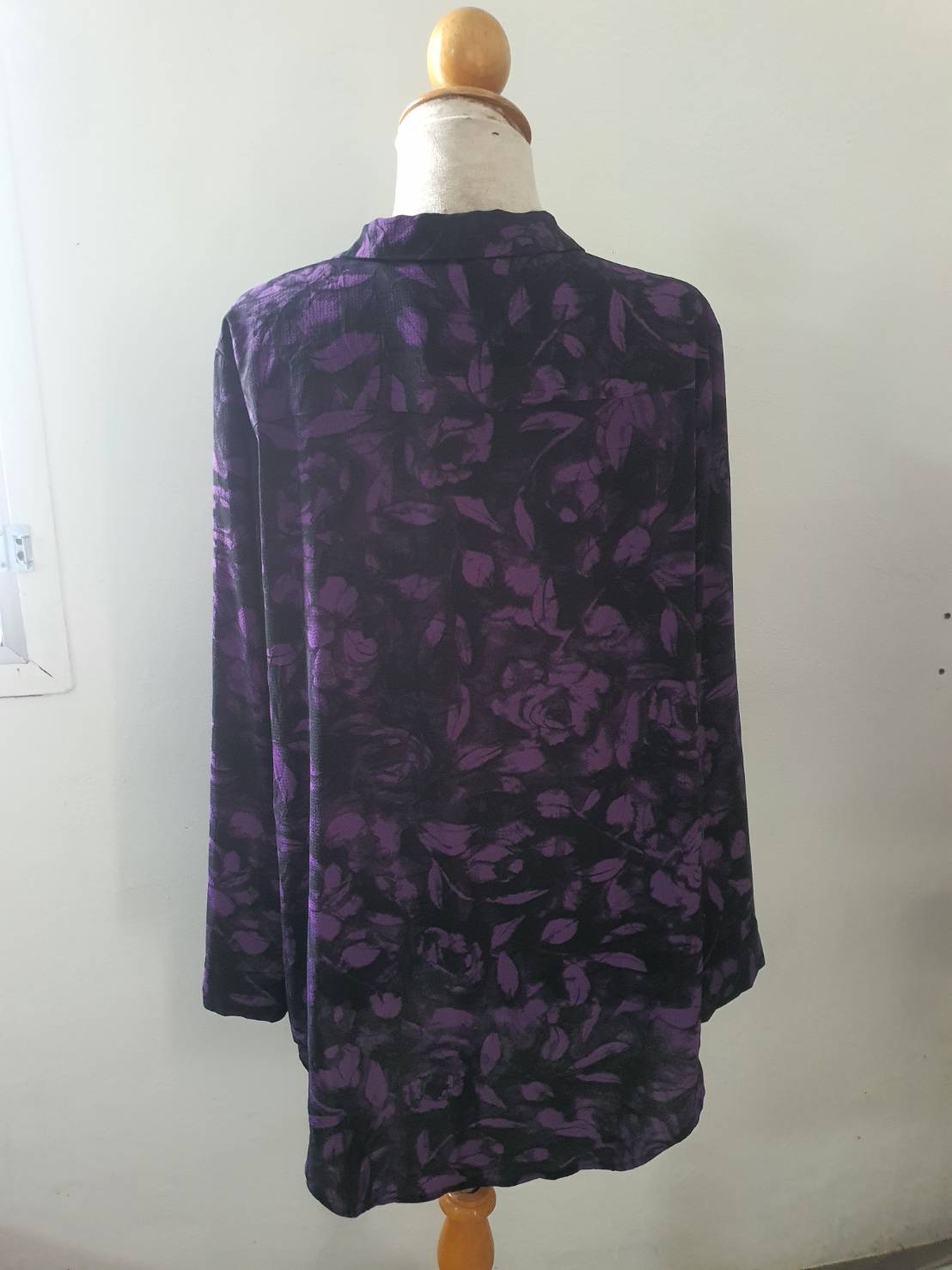 FF06437 เสื้อผ้ามือสอง ชีฟอง สีม่วงเข้ม rock&repulic อก 42 นิ้ว