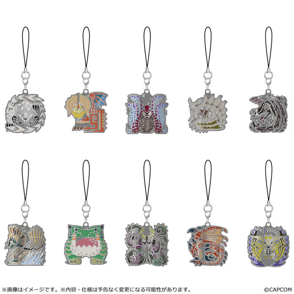 Monster Hunter Wilds Monster Icon Metal Keychain 10Pack BOX(Pre-order)