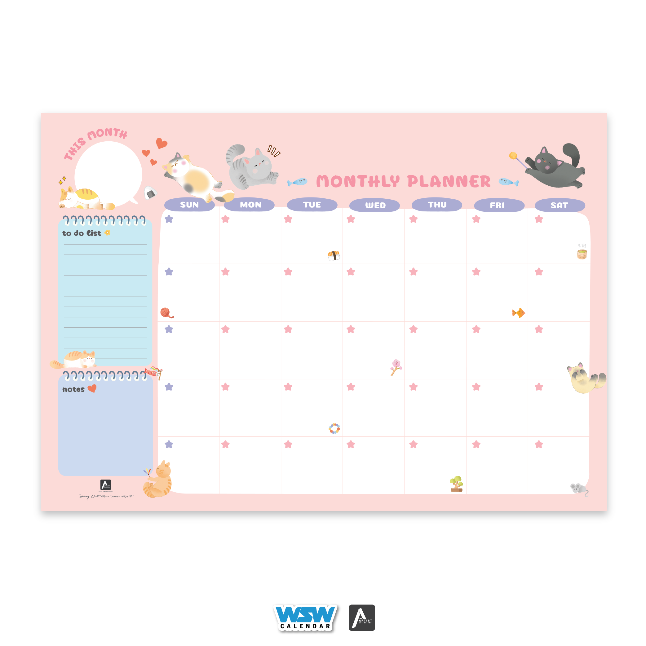 ปฏิทินแพลนเนอร์ Table Planner | Kuro & Friends